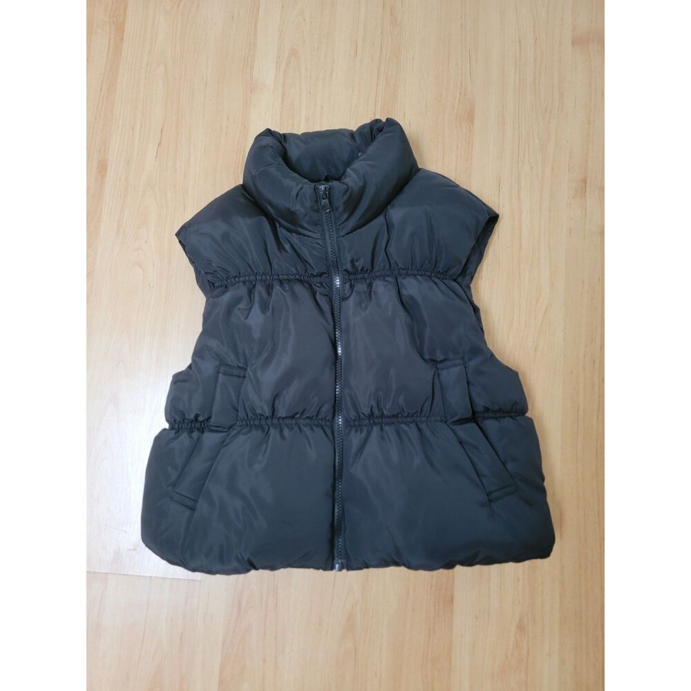 NWT CI SONO Puffer Vest Full Zip High Collar Black Large L